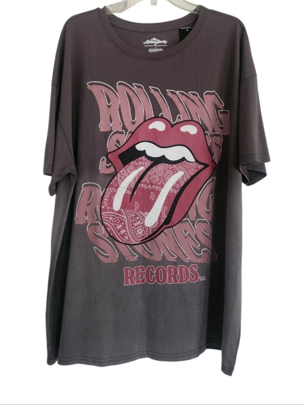 The Rolling Stones Graphic Tee - Charcoal Nwt Sz Large